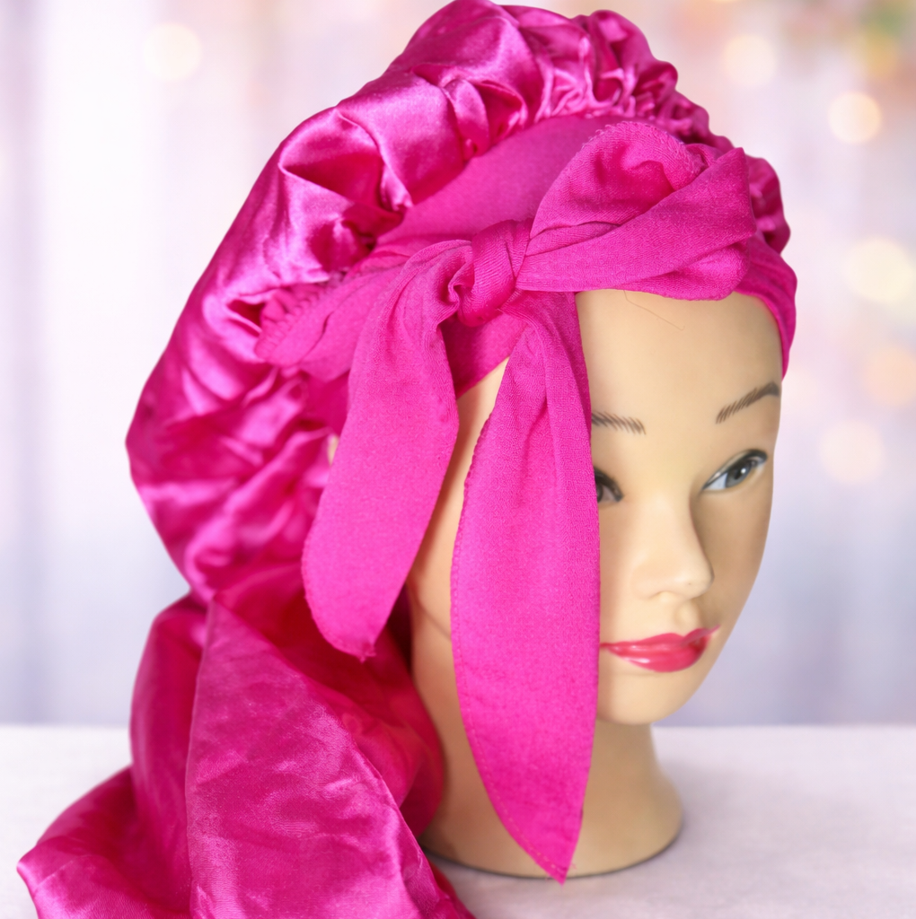 Dlhá saténová čiapka